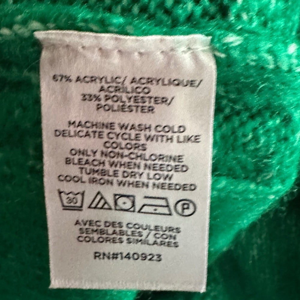 LOFT Cable Knit Preppy Vintage Sweater Emerald Green XXSP Women Petite - Picture 8 of 8